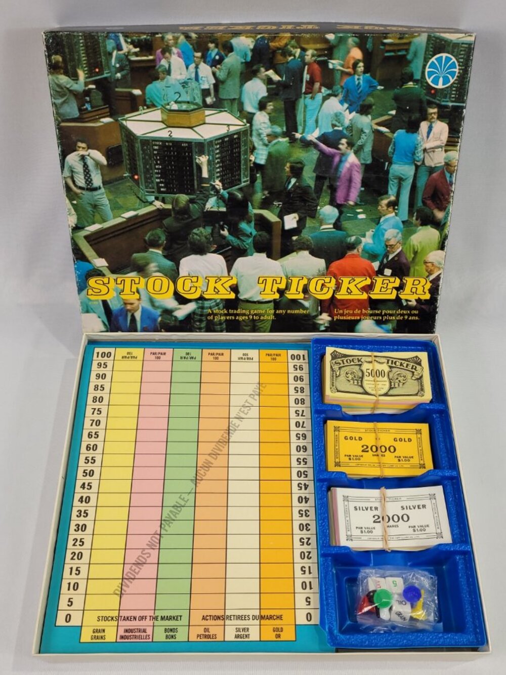 Stock Ticker Vintage Financial Trading Board Game by Copp Clark Games